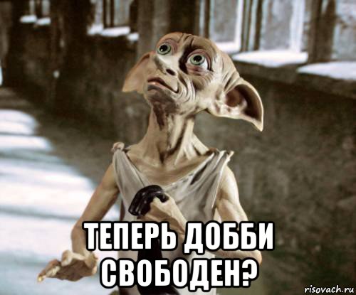  теперь добби свободен?