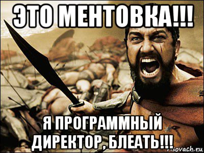 это ментовка!!! я программный директор, блеать!!!, Мем Это Спарта