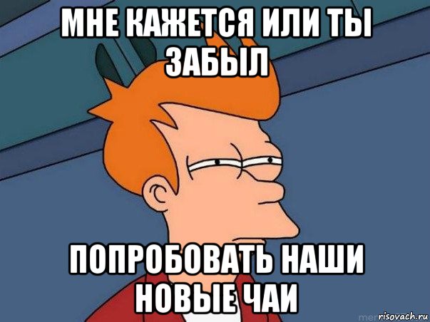 мне кажется или ты забыл попробовать наши новые чаи, Мем  Фрай (мне кажется или)