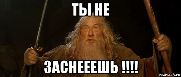 ты не заснееешь !!!!, Мем Гендальф (Ты не пройдешь)