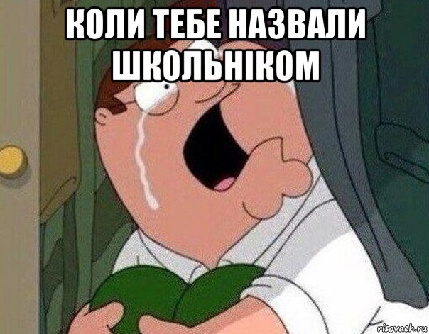 коли тебе назвали школьніком , Мем Гриффин плачет