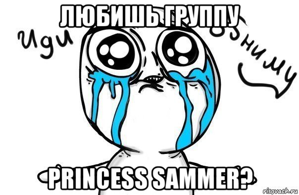 любишь группу princess sammer?, Мем Иди обниму