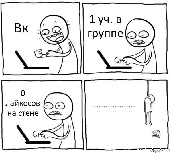 Вк 1 уч. в группе 0 лайкосов на стене ..................., Комикс интернет убивает