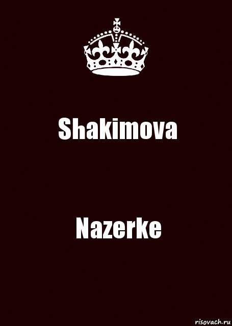 Shakimova Nazerke, Комикс keep calm