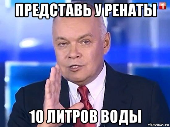 представь у ренаты 10 литров воды, Мем Киселёв 2014