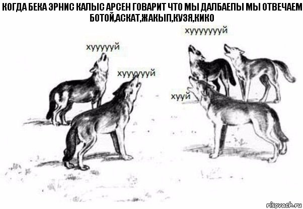 Когда бека эрнис калыс арсен говарит что мы далбаепы мы отвечаем
Ботой,Аскат,Жакып,Кузя,Кико, Комикс Когда хочешь