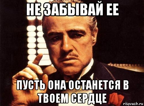 не забывай ее пусть она останется в твоем сердце, Мем крестный отец