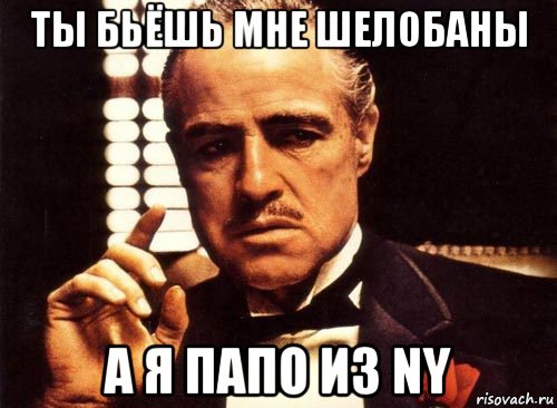 ты бьёшь мне шелобаны а я папо из ny