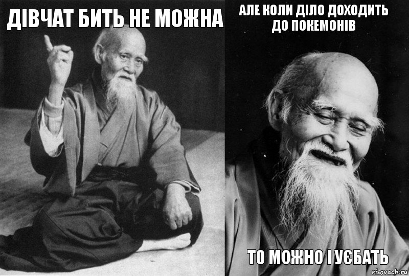 дівчат бить не можна  але коли діло доходить до покемонів то можно і уєбать, Комикс Мудрец-монах (4 зоны)