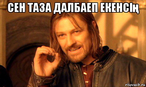 сен таза далбаеп екенсің , Мем Нельзя просто так взять и (Боромир мем)