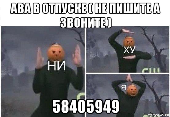 ава в отпуске ( не пишите а звоните ) 58405949, Мем  Ни ху Я