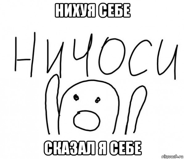 нихуя себе сказал я себе, Мем  Ничоси