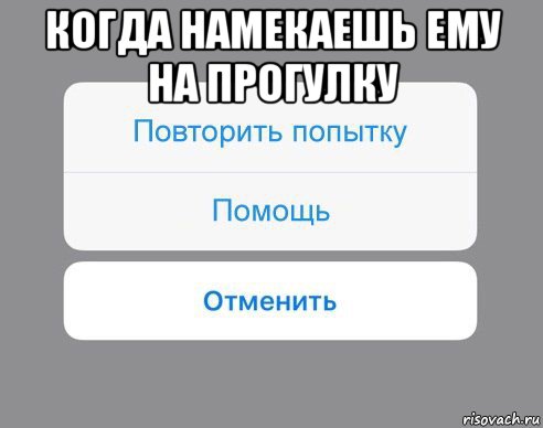 когда намекаешь ему на прогулку , Мем Отменить Помощь Повторить попытку