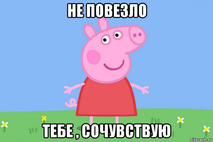 не повезло тебе , сочувствую, Мем Пеппа