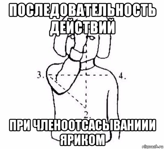 последовательность действий при членоотсасываниии яриком, Мем  Перекреститься