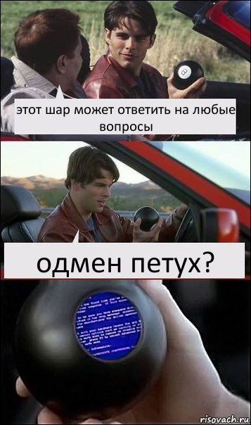 этот шар может ответить на любые вопросы одмен петух?