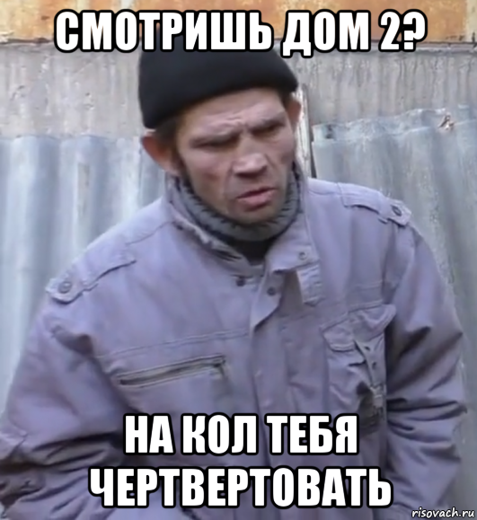 смотришь дом 2? на кол тебя чертвертовать, Мем  Ты втираешь мне какую то дичь