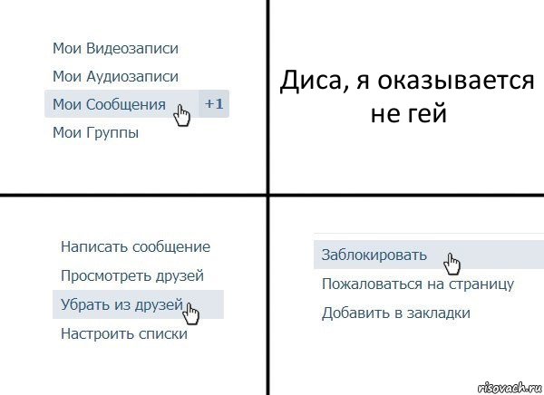 Диса, я оказывается не гей, Комикс  Удалить из друзей