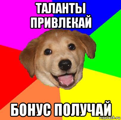 таланты привлекай бонус получай, Мем Advice Dog