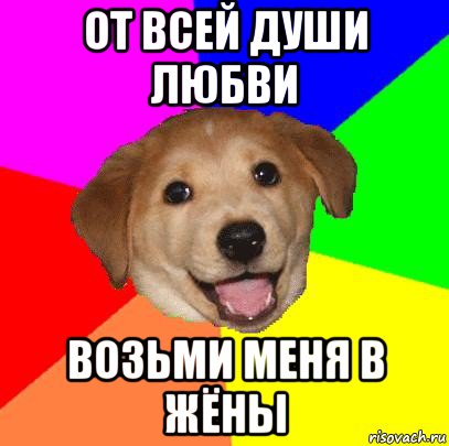 от всей души любви возьми меня в жёны, Мем Advice Dog