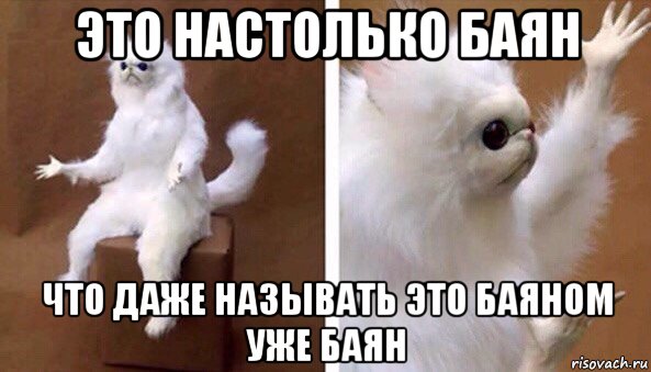 это настолько баян что даже называть это баяном уже баян, Мем Чучело кота