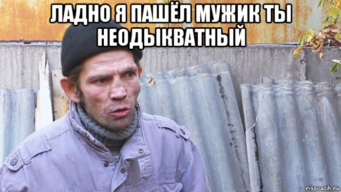 ладно я пашёл мужик ты неодыкватный 