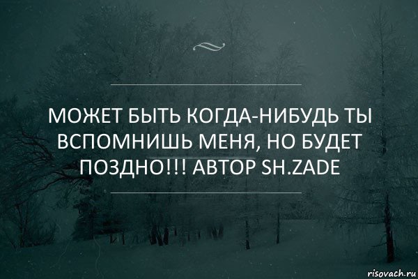 Может быть когда-Нибудь Ты вспомнишь меня, но будет поздно!!! Автор Sh.zade, Комикс Игра слов 5