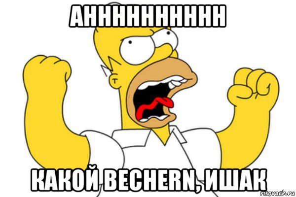 ahhhhhhhhhh какой bechern, ишак, Мем Разъяренный Гомер