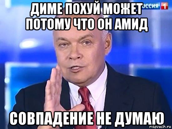 диме похуй может потому что он амид совпадение не думаю, Мем Киселёв 2014