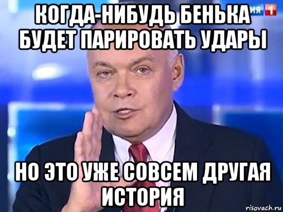 когда-нибудь бенька будет парировать удары но это уже совсем другая история, Мем Киселёв 2014