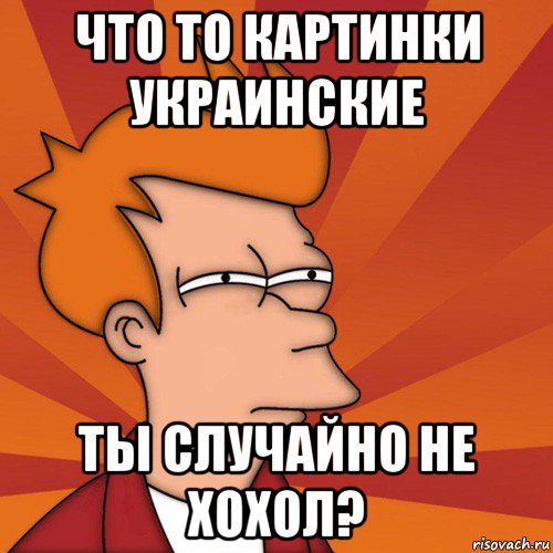 что то картинки украинские ты случайно не хохол?, Мем Мне кажется или (Фрай Футурама)