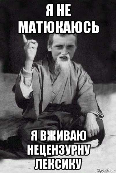 я не матюкаюсь я вживаю нецензурну лексику, Мем Мудрий паца