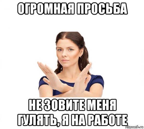 огромная просьба не зовите меня гулять, я на работе, Мем Не зовите