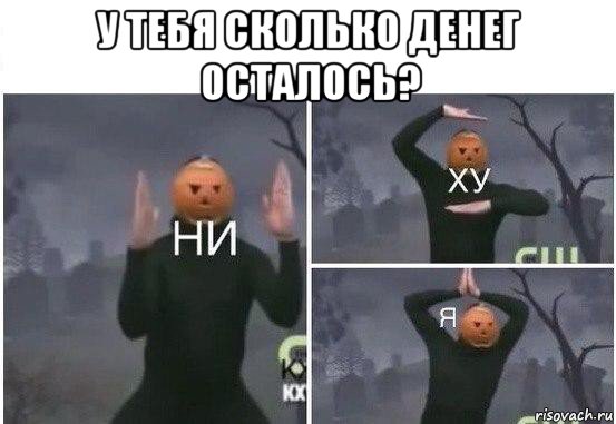 у тебя сколько денег осталось? , Мем  Ни ху Я