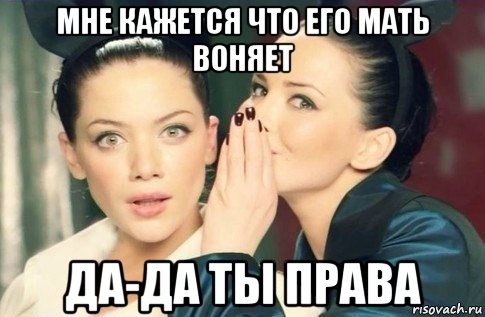 мне кажется что его мать воняет да-да ты права, Мем  Он