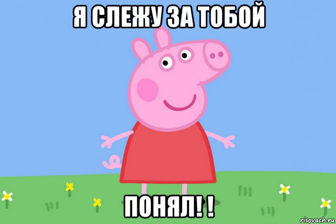 я слежу за тобой понял! !, Мем Пеппа