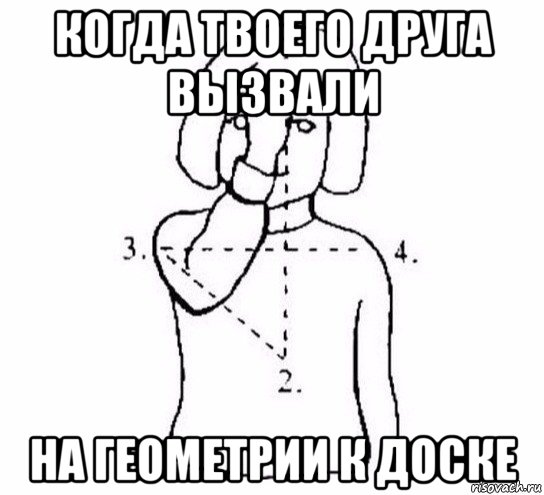 когда твоего друга вызвали на геометрии к доске, Мем  Перекреститься