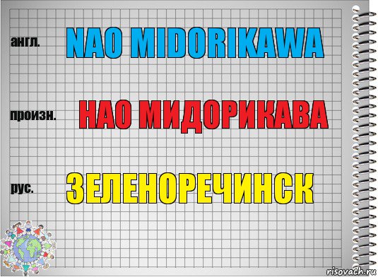 Nao midorikawa Нао Мидорикава Зеленоречинск, Комикс  Перевод с английского