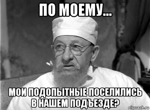 по моему... мои подопытные поселились в нашем подъезде?, Мем Профессор Преображенский