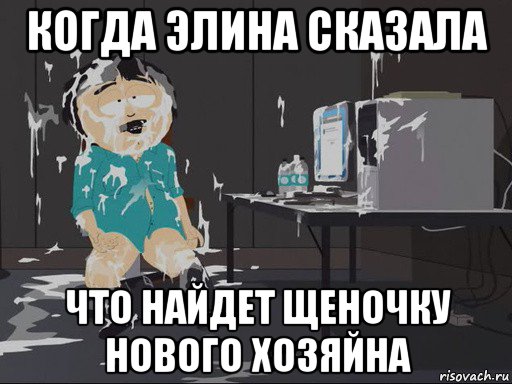 когда элина сказала что найдет щеночку нового хозяйна, Мем    Рэнди Марш