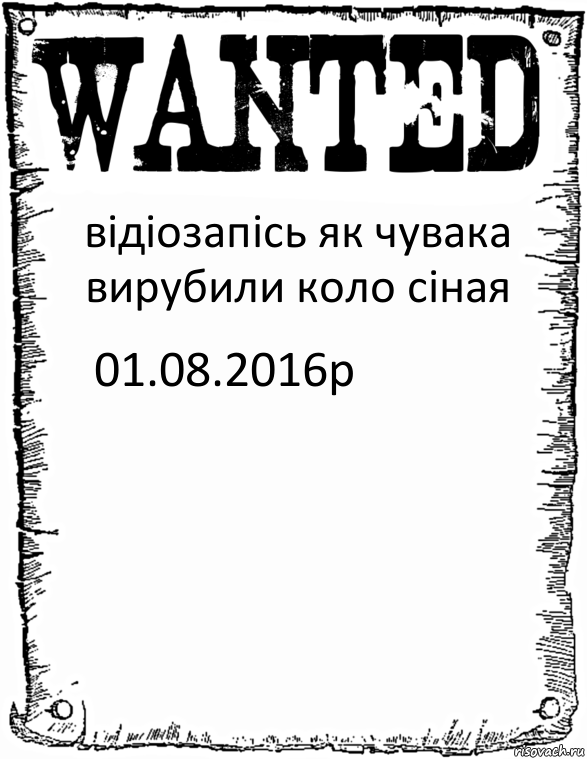 відіозапісь як чувака вирубили коло сіная 01.08.2016р, Комикс розыск