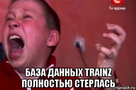  база данных trainz полностью стерлась, Мем  Сашко Фокин орет