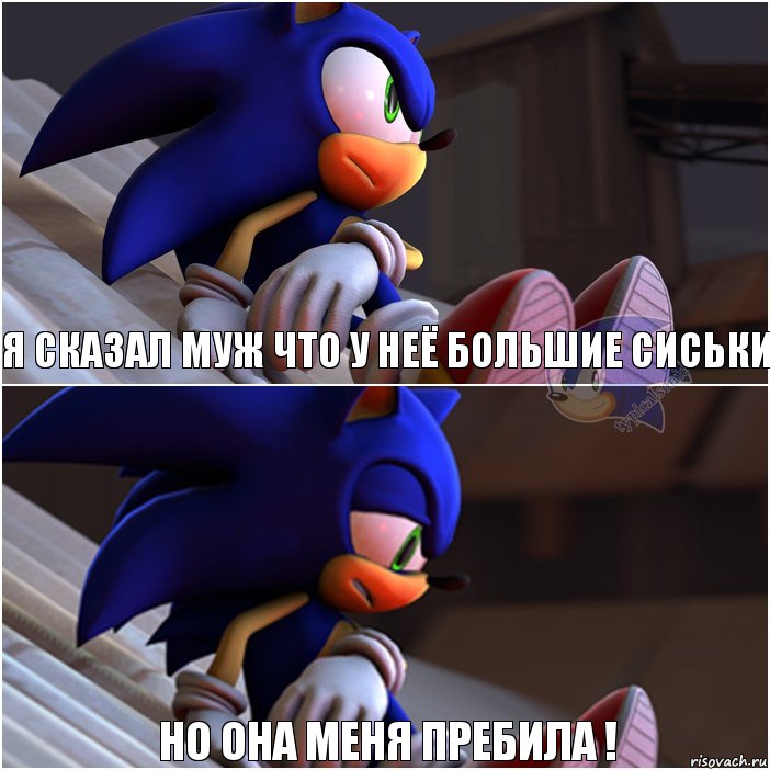 Я сказал Муж что у неё большие сиськи Но она меня пребила !, Комикс Sonic 1