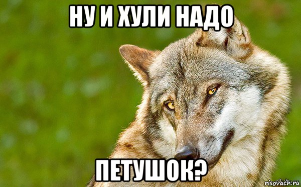 ну и хули надо петушок?, Мем   Volf