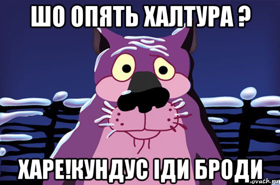 шо опять халтура ? харе!кундус іди броди, Мем Волк