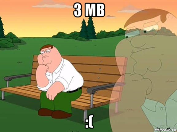 3 mb :(, Мем Задумчивый Гриффин