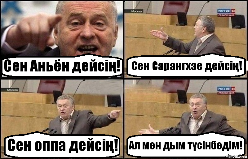 Сен Аньён дейсің! Сен Сарангхэе дейсің! Сен оппа дейсің! Ал мен дым түсінбедім!, Комикс Жириновский