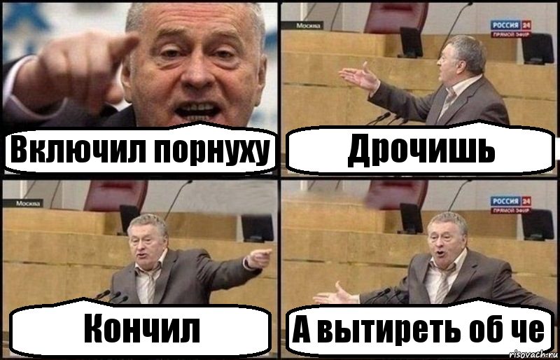 Включил порнуху Дрочишь Кончил А вытиреть об че, Комикс Жириновский