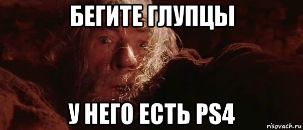 бегите глупцы у него есть ps4, Мем бегите глупцы