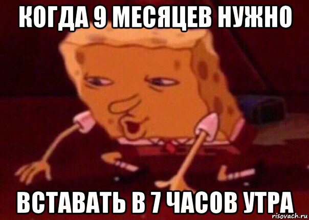 когда 9 месяцев нужно вставать в 7 часов утра, Мем    Bettingmemes